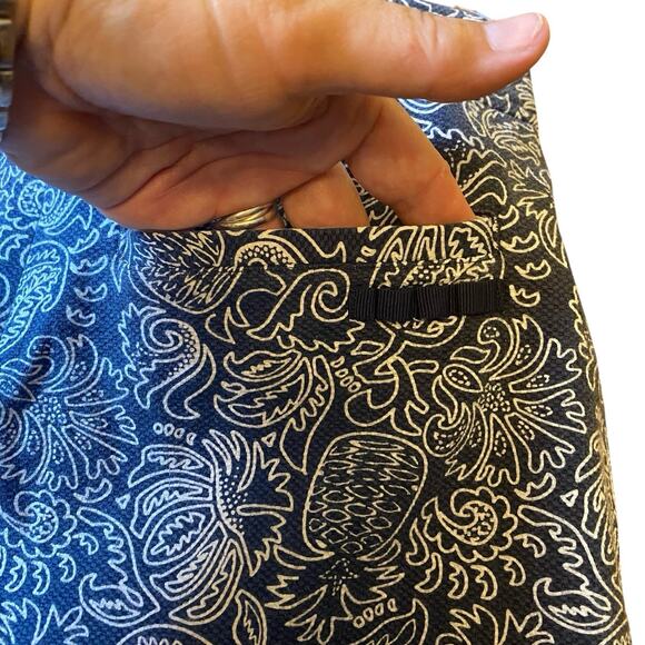 Vineyard Vines Paisley Pineapple Navy Mini Skort Shorts Inside Womens Size 4 - Picture 12 of 13